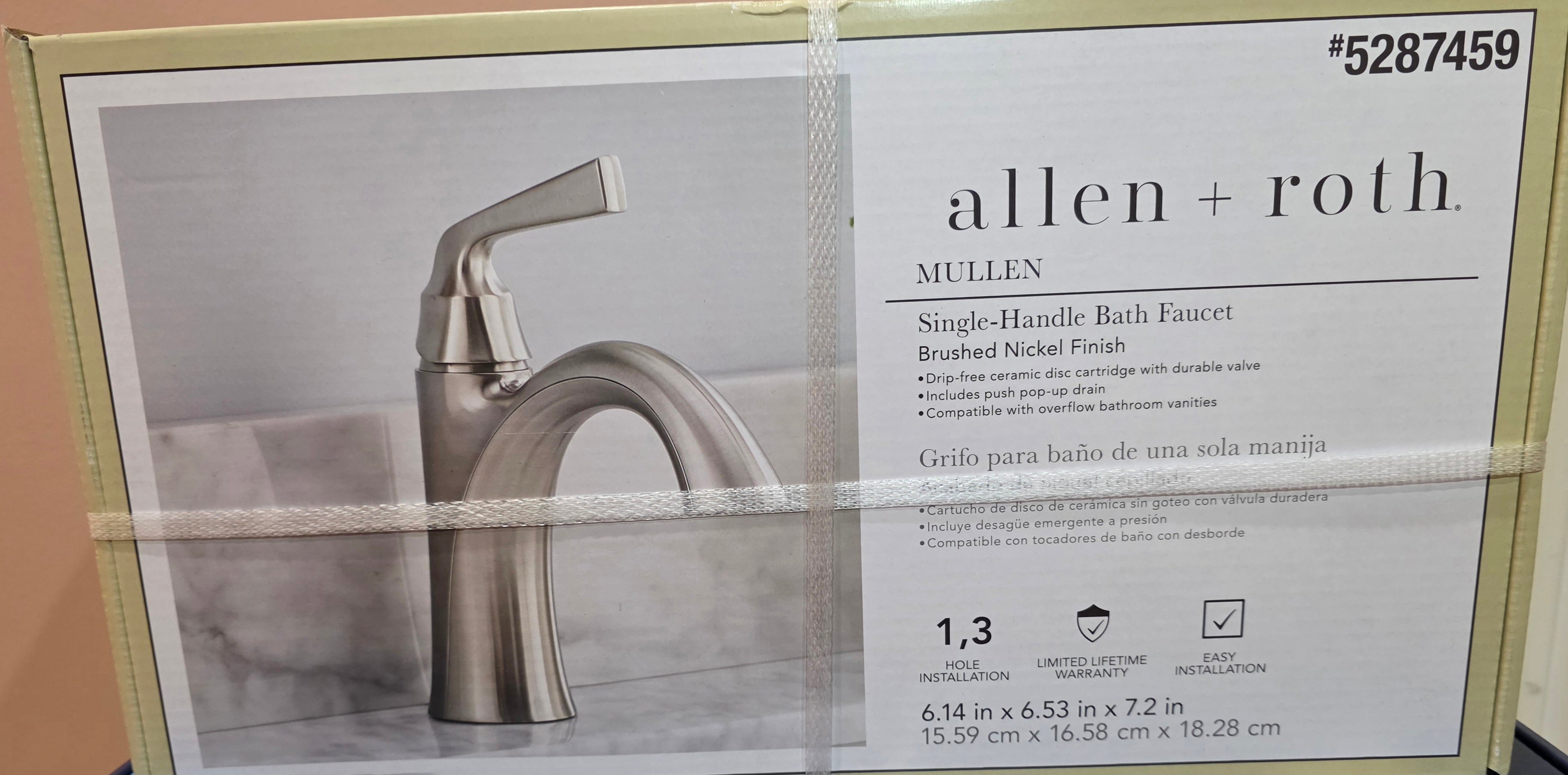 Allen & Roth Single Handed Faucet - Bathroom - Brushed Nickel Finish