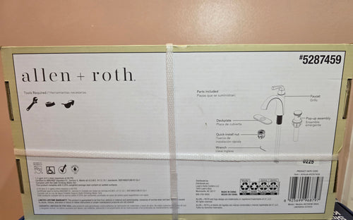 Allen & Roth Single Handed Faucet - Bathroom - Brushed Nickel Finish