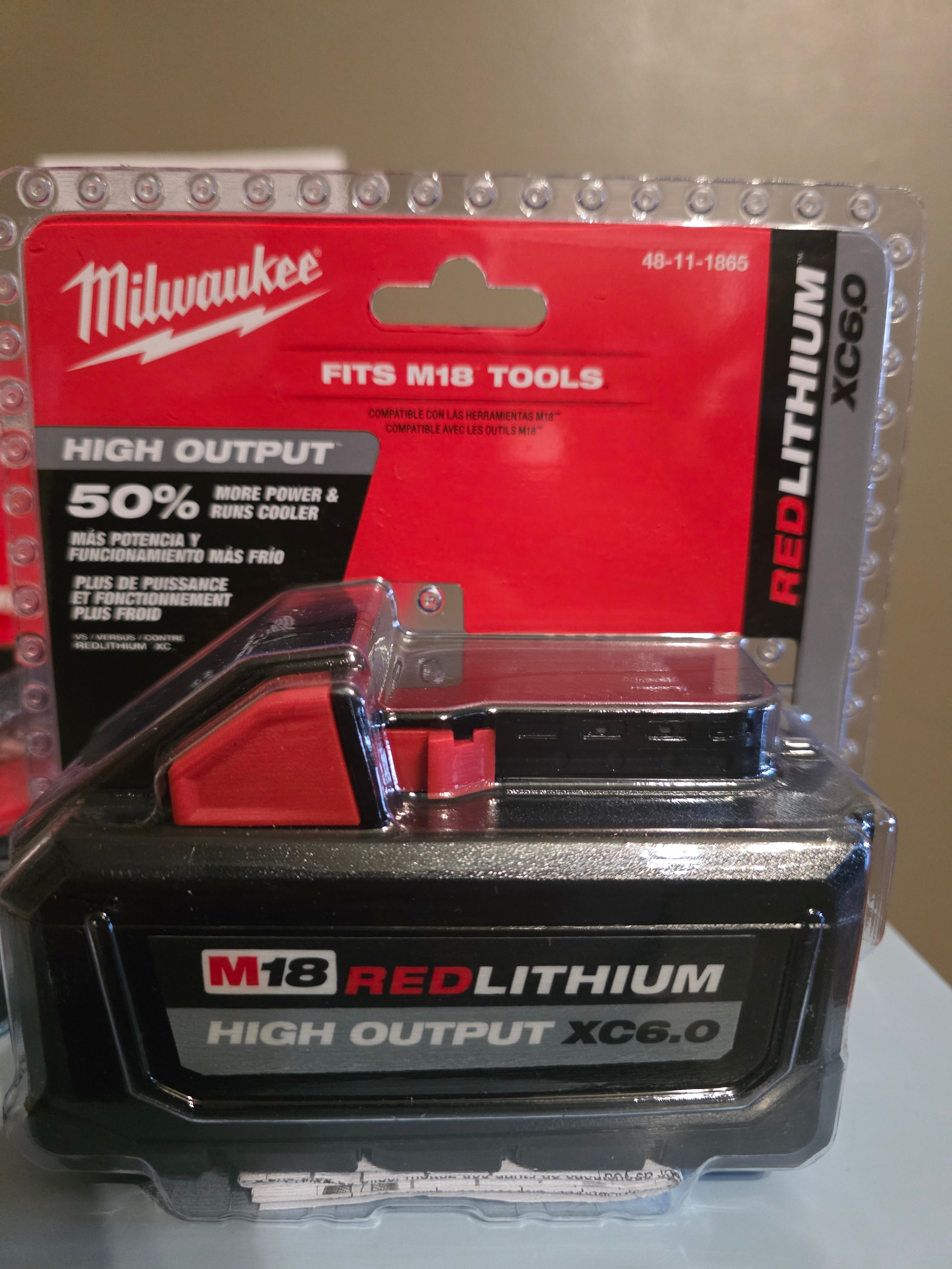 Milwaukee M18 18-Volt Lithium-Ion 6.0Ah High Output Battery 2-Pack